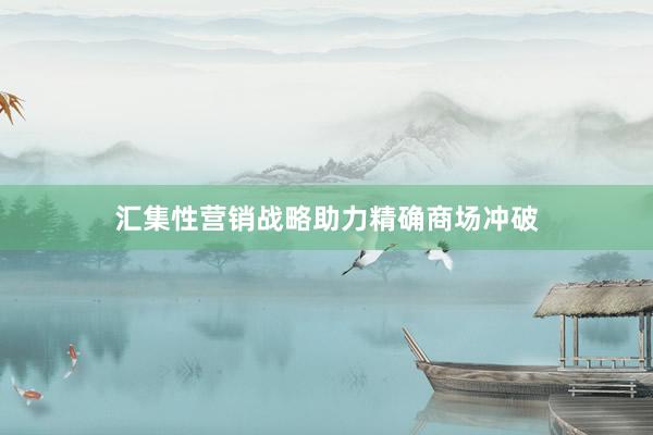 汇集性营销战略助力精确商场冲破